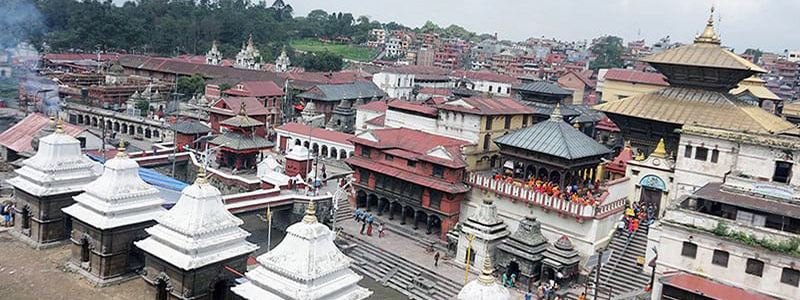 Cremation in Pashupatinath temple complex