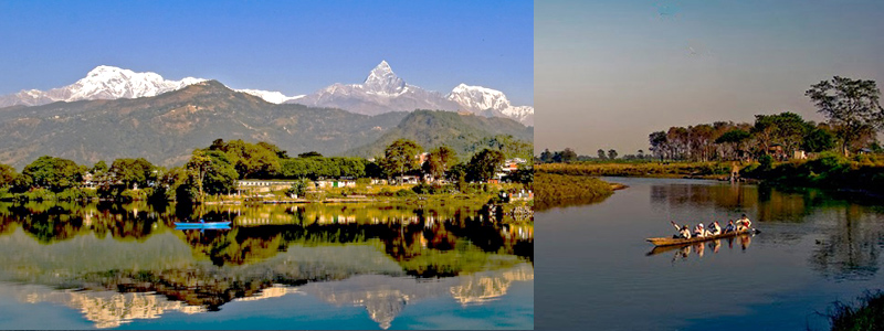 Lake Fewa und Kanufahren in Chitwan