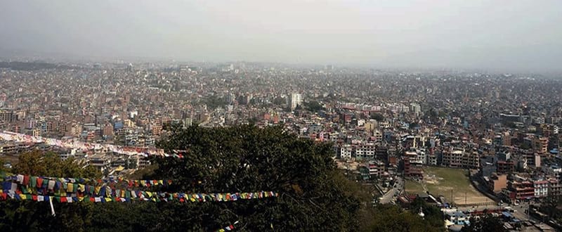 Kathmandu valley view from Swoyambhunath